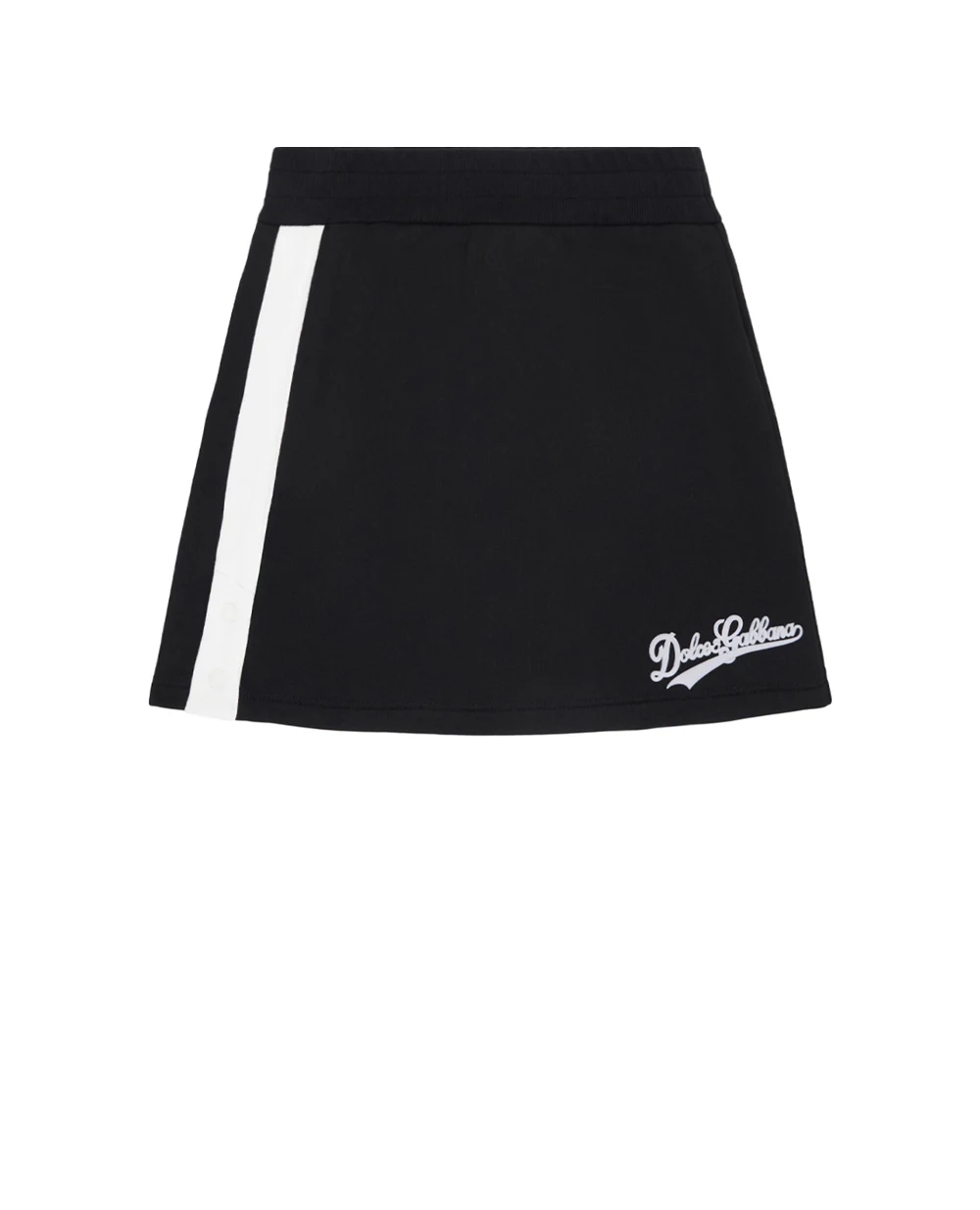 Дитяча спідниця з принтом Dolce&Gabbana Kids L5JIC1-G7PWH-B, чорний колір • Купити в інтернет-магазині Kameron