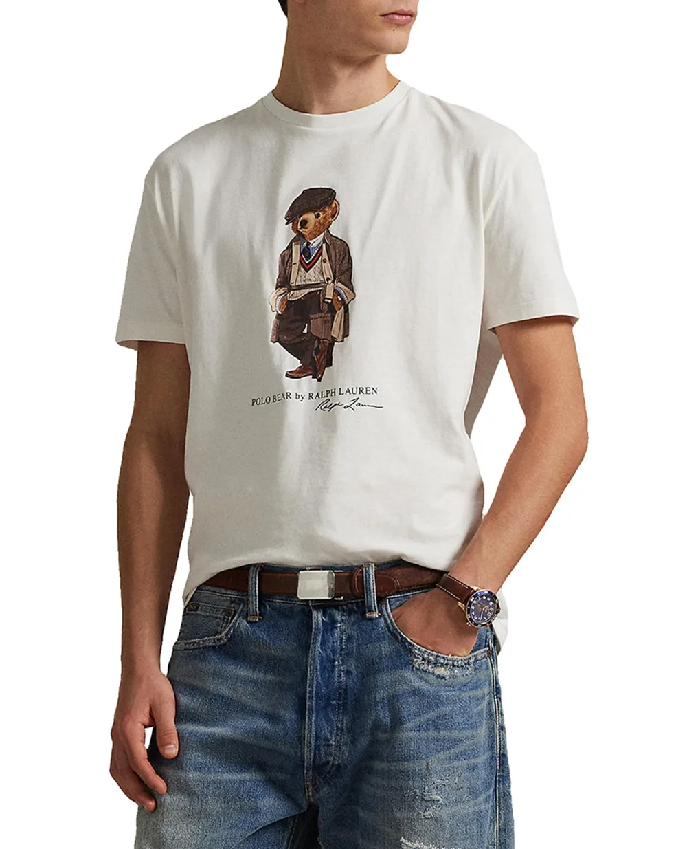 Футболка Polo Bear Polo Ralph Lauren 710P00085001, белый цвет • Купить в интернет-магазине Kameron