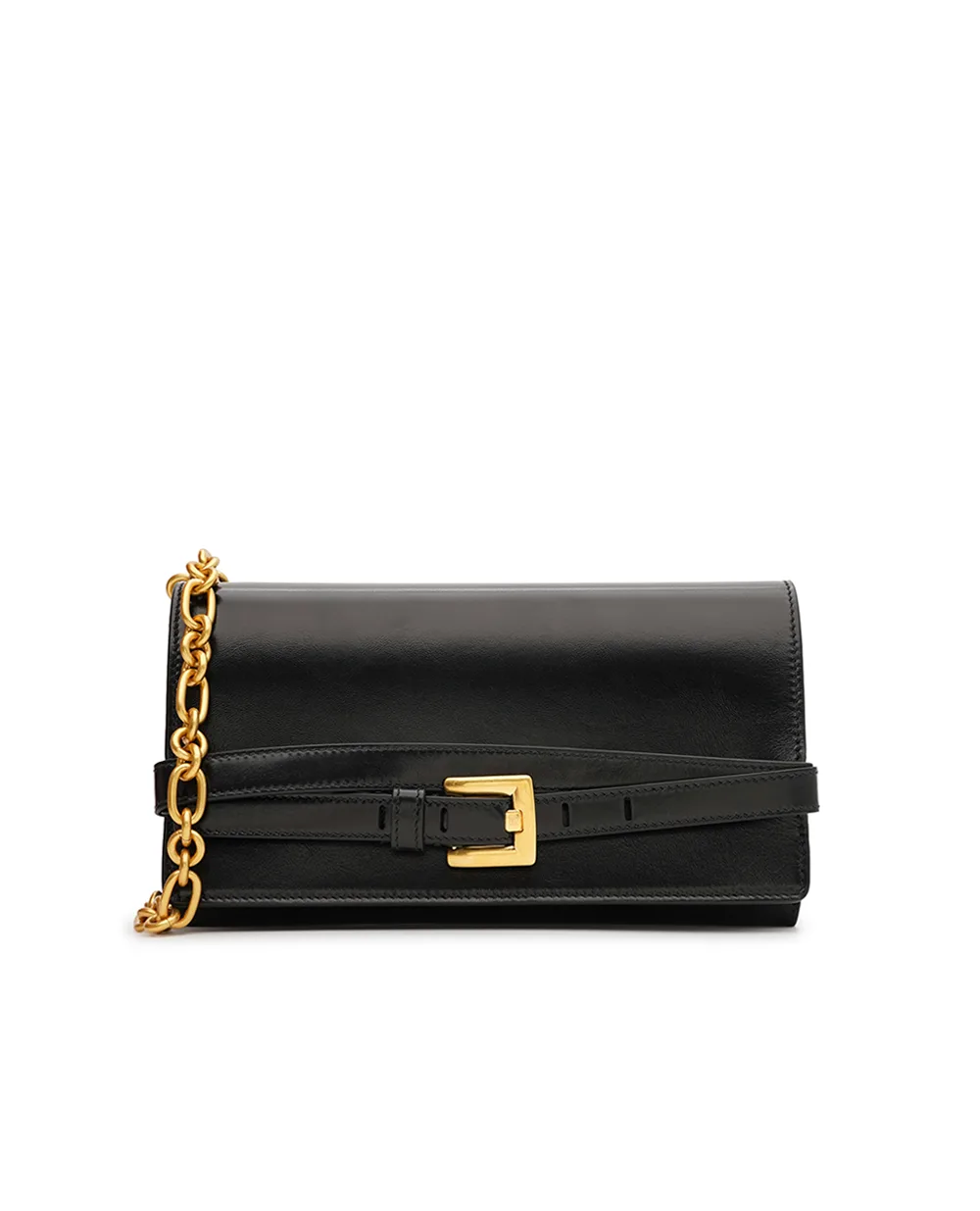 Клатч Shuffle из телячьей кожи Balmain GN1ON259LMTE, черный цвет • Купить в интернет-магазине Kameron