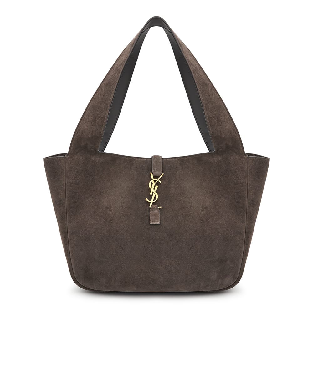 Сумка-тоут Le 5 À 7 Bea з телячої замші Saint Laurent 763435-008IW, темно-сірий колір • Купити в інтернет-магазині Kameron