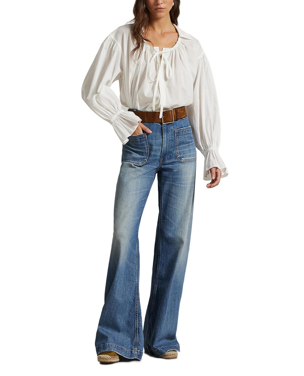 Джинси з високою посадкою Polo Ralph Lauren 211A96155001, синій колір • Купити в інтернет-магазині Kameron