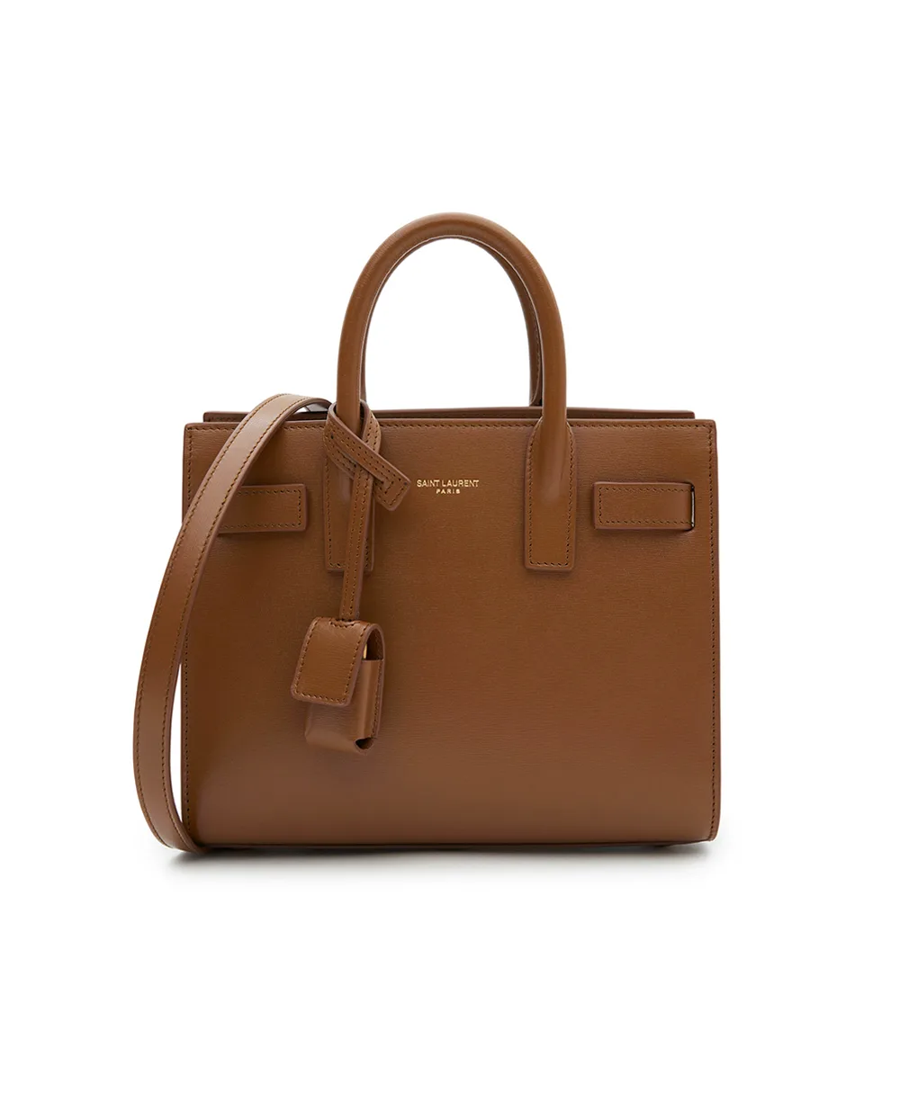 Кожаная сумка Sac de Jour Saint Laurent 392035-02G9W, коричневый цвет • Купить в интернет-магазине Kameron