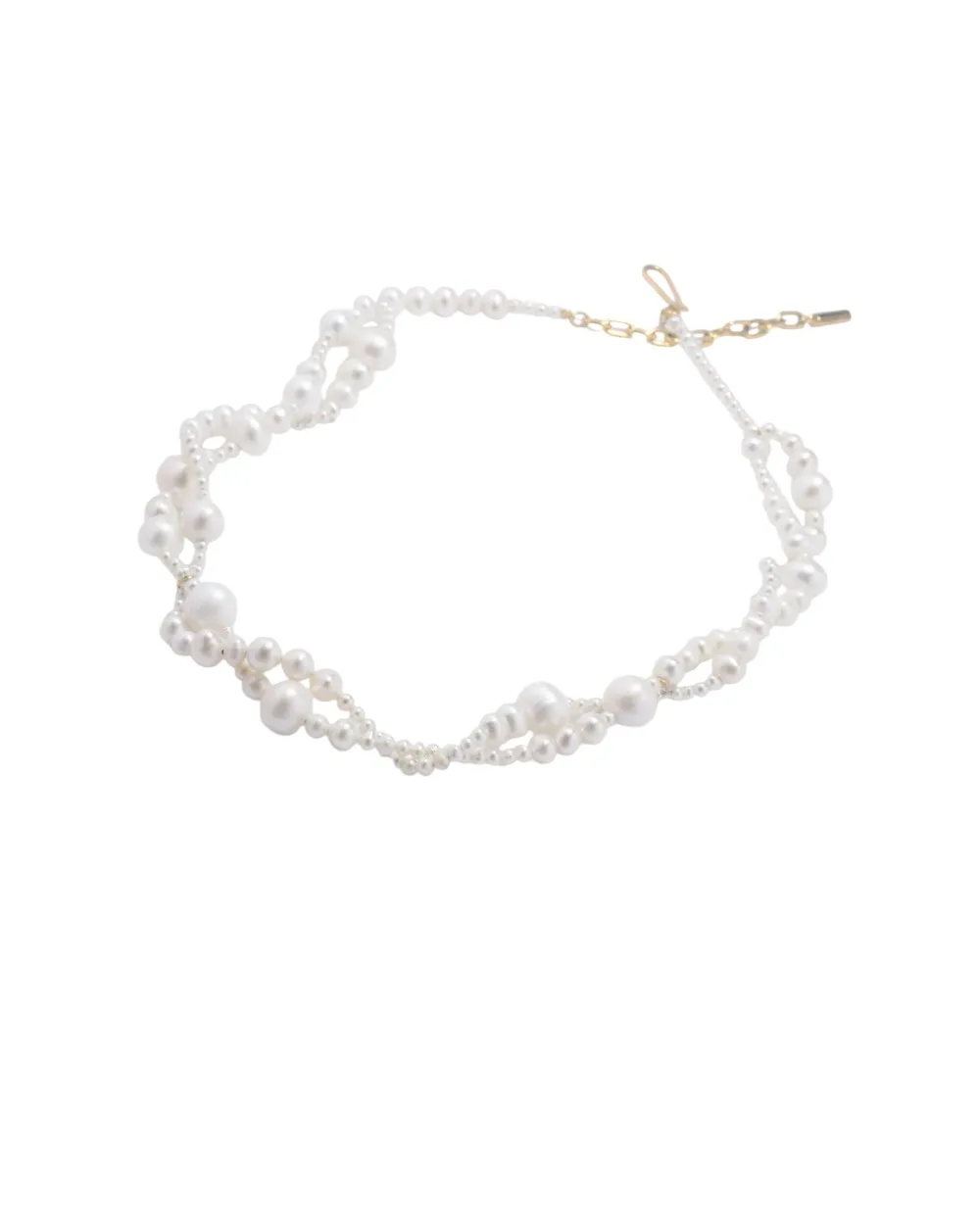 Ожерелье из переработанного золота с жемчугом и вермелем Completedworks P208, золотой цвет • Купить в интернет-магазине Kameron