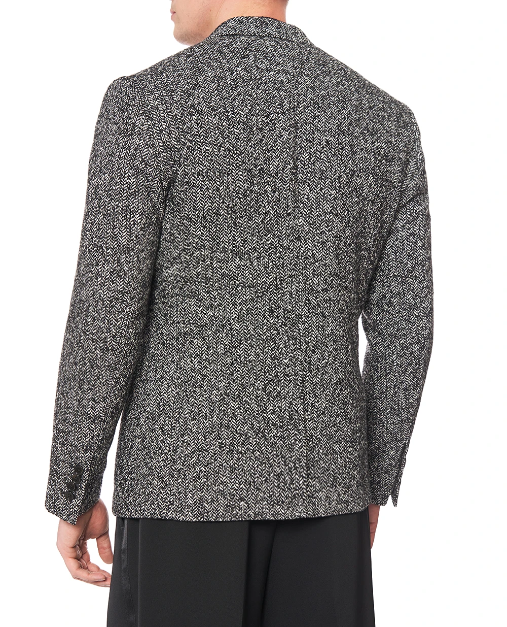 Піджак двобортний Portofino з вовни Dolce&Gabbana G2NZ2T-FCZAH, чорний колір • Купити в інтернет-магазині Kameron