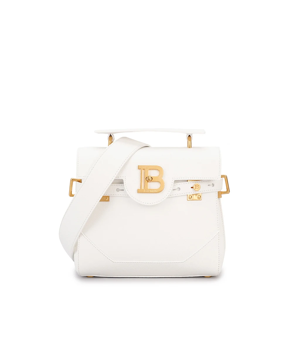 Кожаная сумка B-Buzz 23 Balmain DN0DB526LPOS, белый цвет • Купить в интернет-магазине Kameron