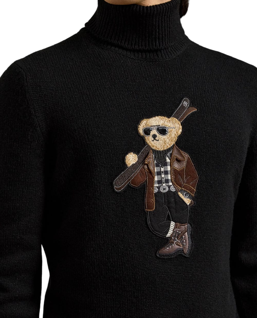 Свитер Polo Bear из кашемира Ralph Lauren Purple Label 790P00835001, черный цвет • Купить в интернет-магазине Kameron