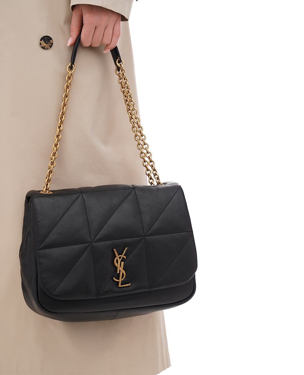 Шкіряна сумка  Jamie 4.3 Medium Saint Laurent 809696-AAB32, чорний колір • Купити в інтернет-магазині Kameron