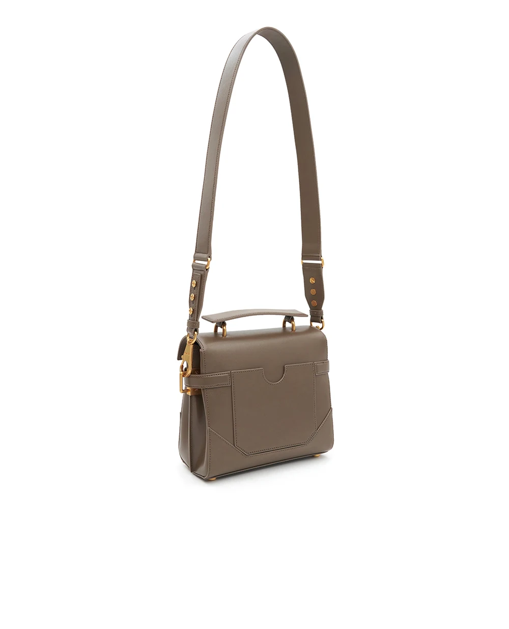Кожаная сумка B-Buzz 23 Balmain FN1DB526LSLX, коричневый цвет • Купить в интернет-магазине Kameron