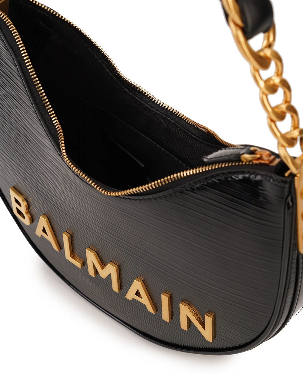 Шкіряна сумка 1945 Soft Moon Balmain EN0BQ954LSTV, чорний колір • Купити в інтернет-магазині Kameron