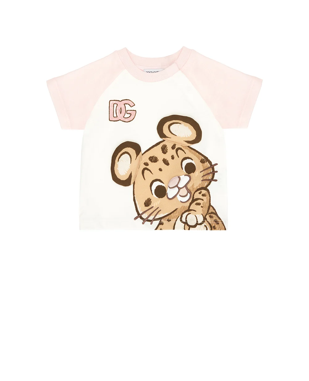Детская футболка Dolce&Gabbana Kids L2JTOS-II7IQ, розовый цвет • Купить в интернет-магазине Kameron
