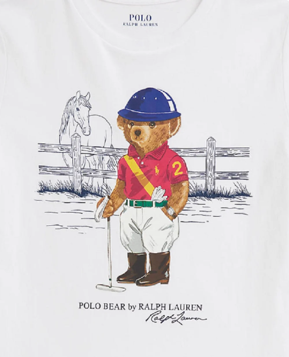 Детская футболка Polo Bear Polo Ralph Lauren Kids 313A96120001, белый цвет • Купить в интернет-магазине Kameron