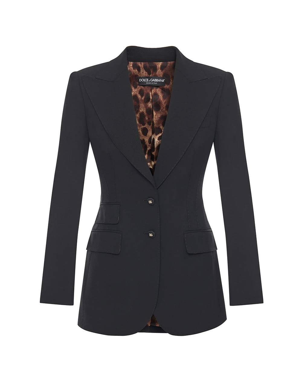Жакет однобортний із вовни Dolce&Gabbana F29Z8T-GDDPS, чорний колір • Купити в інтернет-магазині Kameron