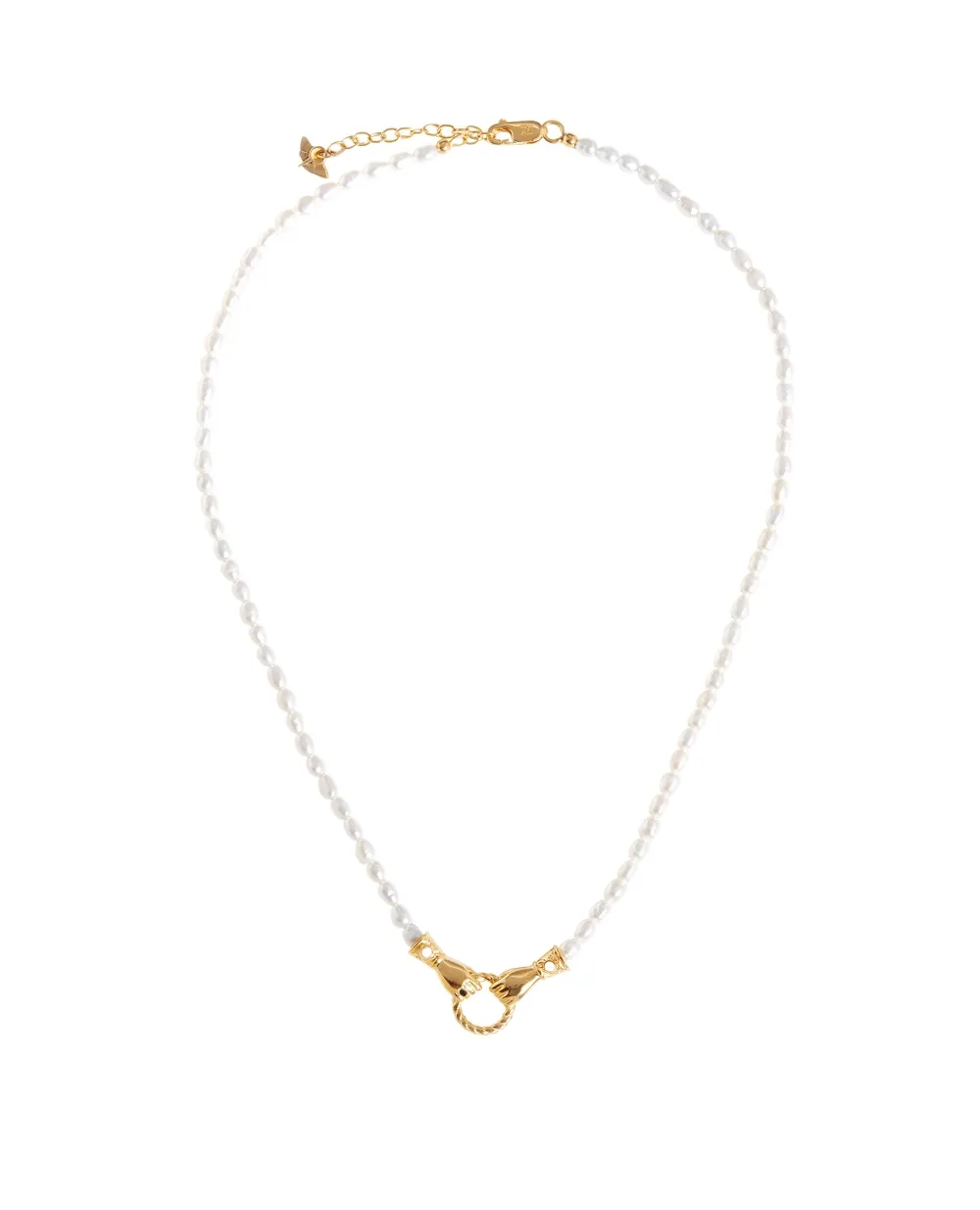 Підвіска-кольє Harris Reed In Good Hands з перлами Missoma HR-G-N8-WP-BX, золотий колір • Купити в інтернет-магазині Kameron