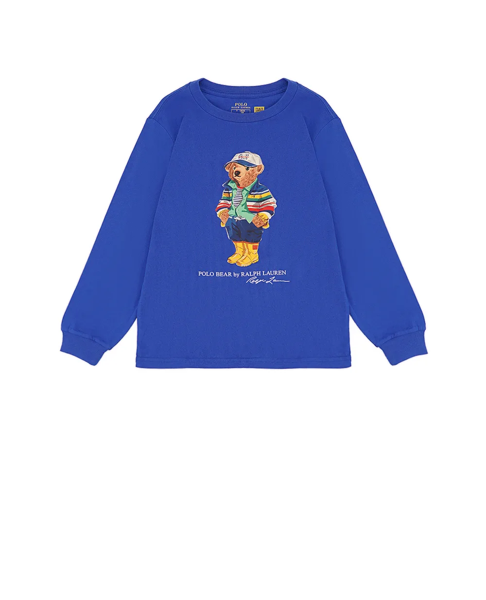 Детский лонгслив Polo Bear Polo Ralph Lauren Kids 322883620012, синий цвет • Купить в интернет-магазине Kameron