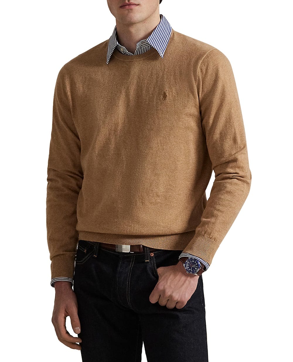 Пуловер Polo Ralph Lauren 710973589003, коричневый цвет • Купить в интернет-магазине Kameron