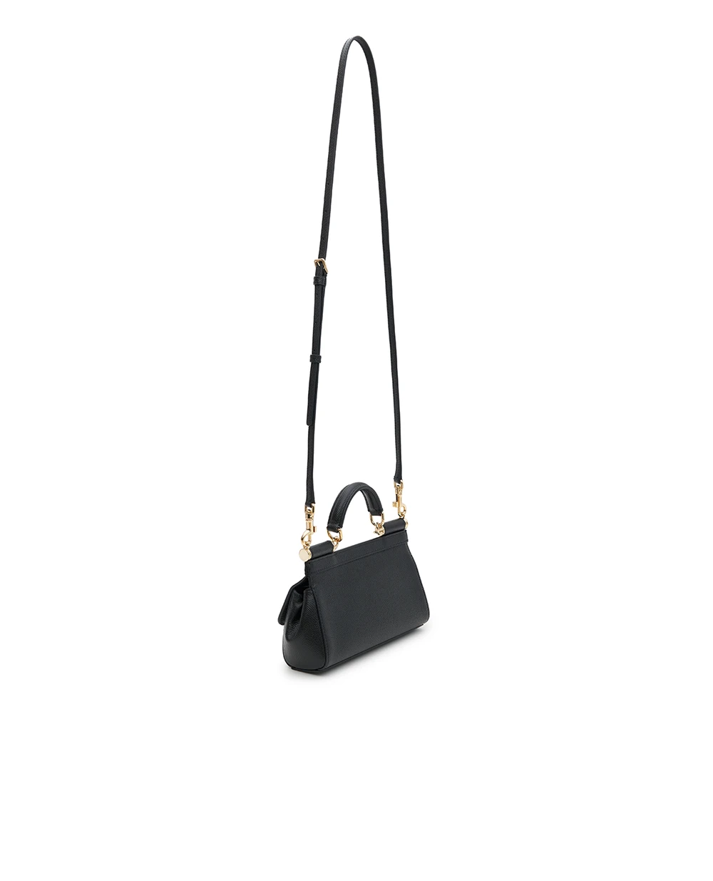 Шкіряна сумка Sicily Small Dolce&Gabbana BB7116-B1001, чорний колір • Купити в інтернет-магазині Kameron