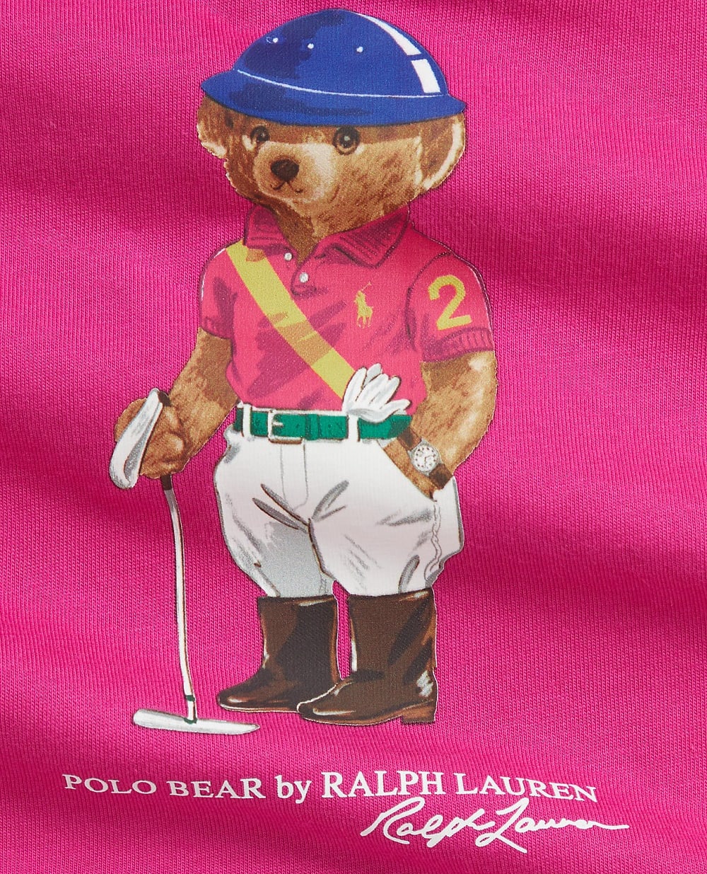 Детский комплект из хлопковой футболки и леггинсов Polo Bear Polo Ralph Lauren Kids 310A98934001, розовый цвет • Купить в интернет-магазине Kameron