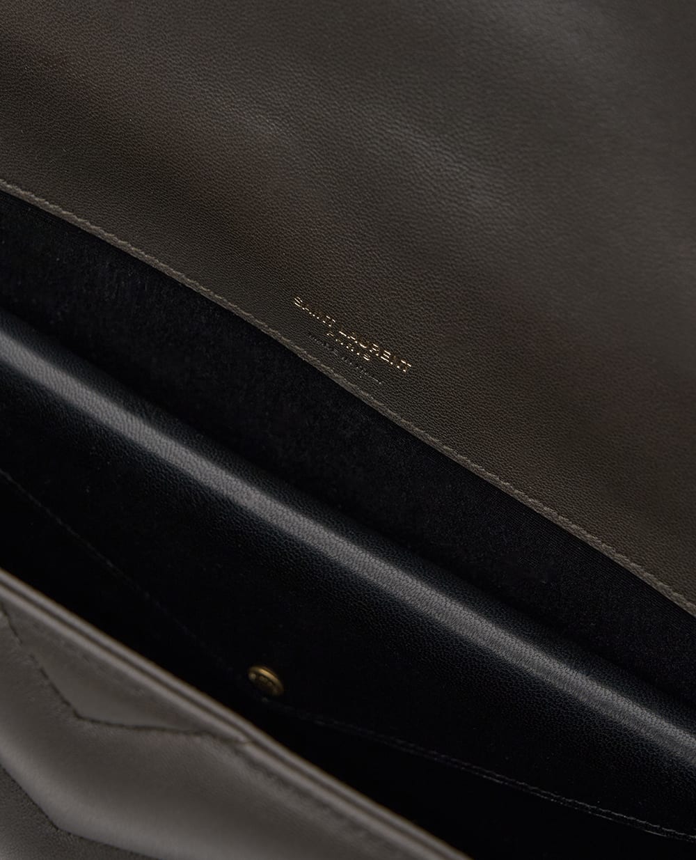 Сумка LOULOU Large із овечої шкіри Saint Laurent 803541-AAEAX, темно-сірий колір • Купити в інтернет-магазині Kameron