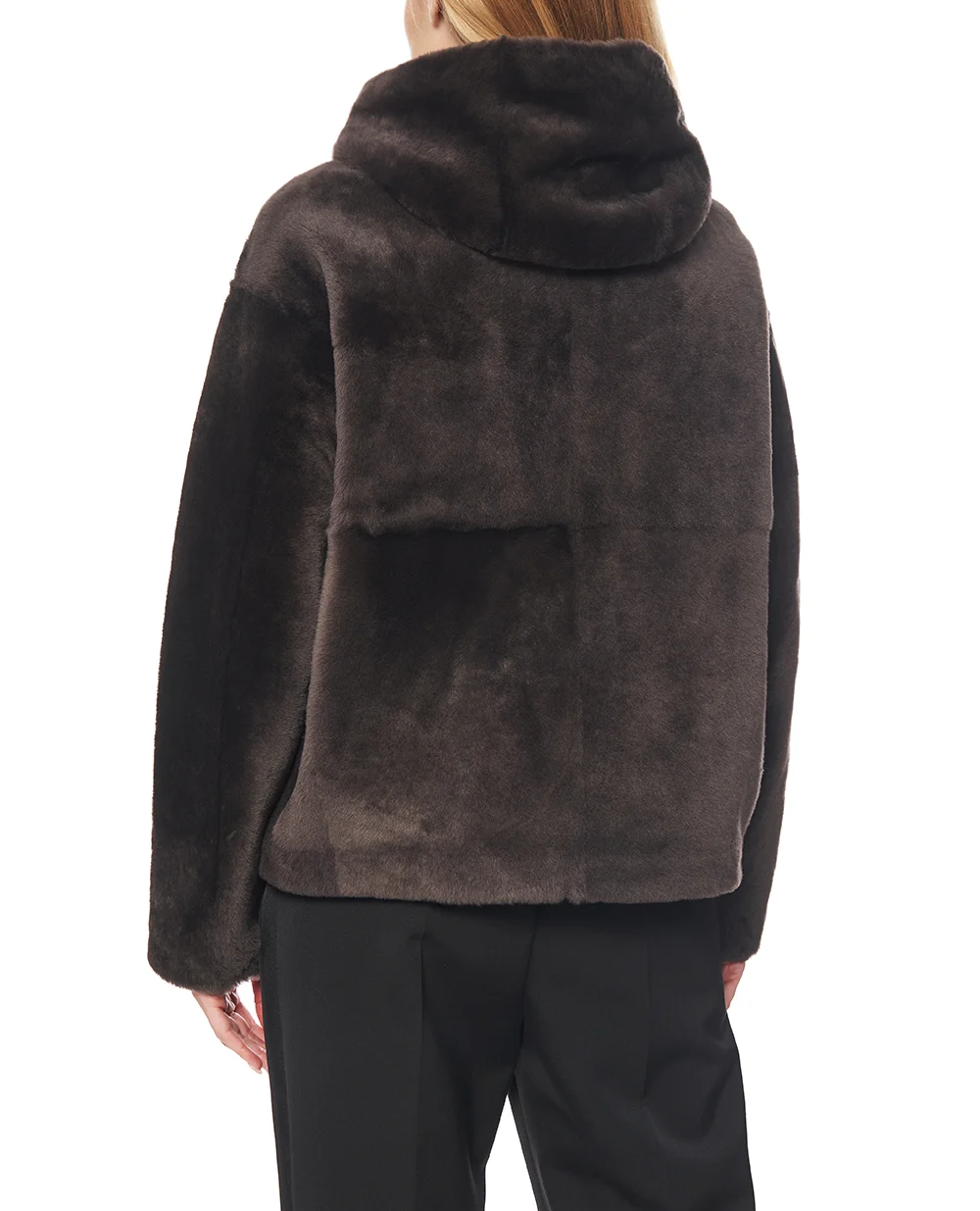 Дублянка з овчини Yves Salomon 25WYV61461MERL, сірий колір • Купити в інтернет-магазині Kameron