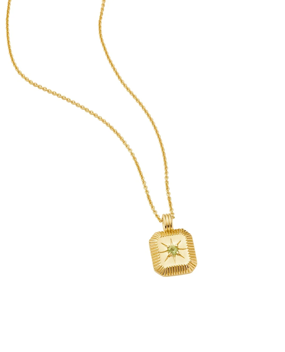 Кулон-підвіска з каменем Missoma BSH-G-N1-CH2-PD, золотий колір • Купити в інтернет-магазині Kameron