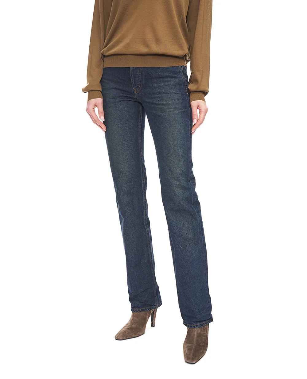 Джинси NICO з ефектом потертості Saint Laurent 782393-Y10VG, синій колір • Купити в інтернет-магазині Kameron