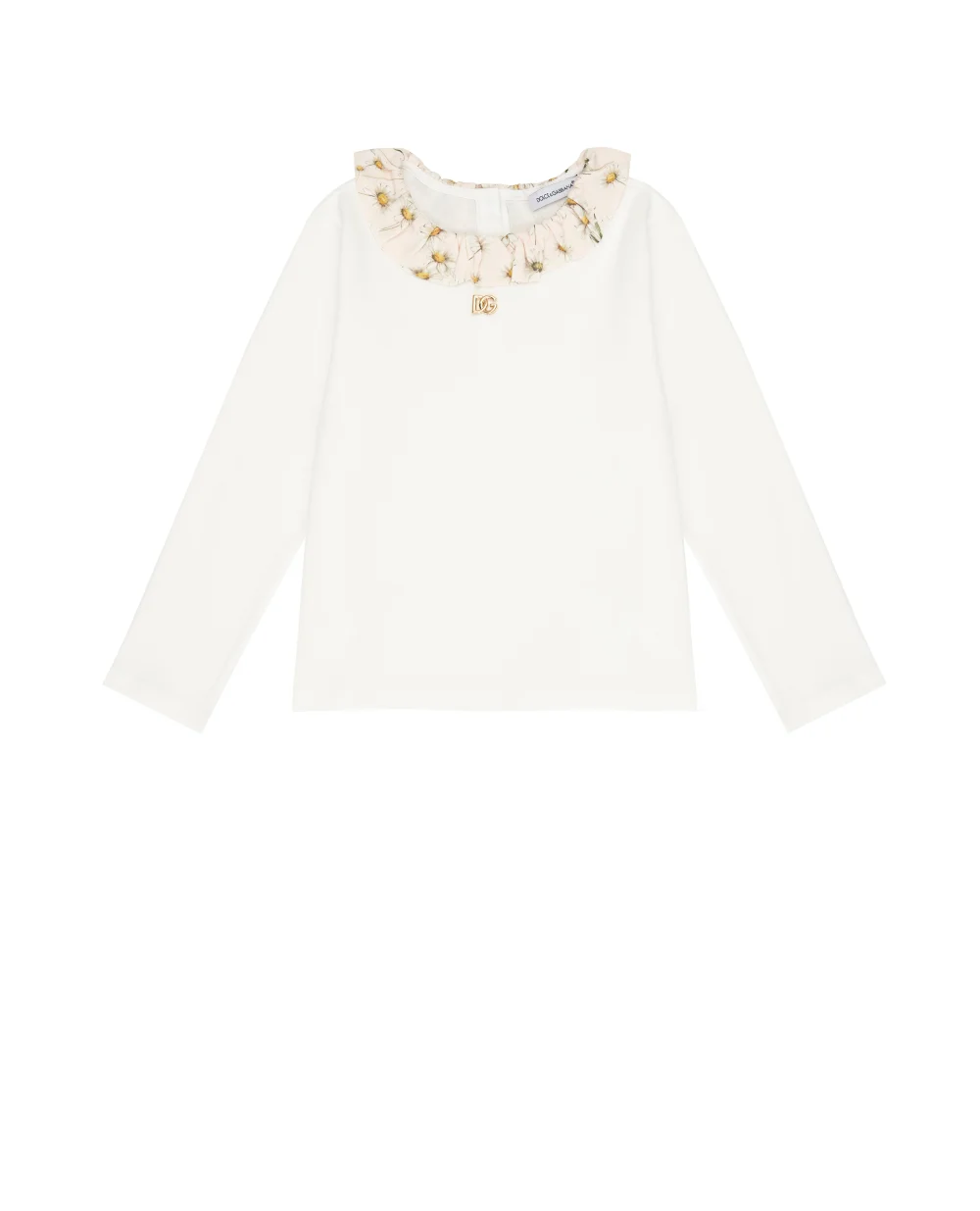Детский лонгслив Dolce&Gabbana Kids L2JTPL-G7PJJ, белый цвет • Купить в интернет-магазине Kameron