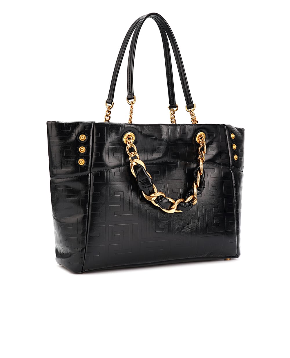 Кожаная сумка 1945 Soft Cabas Balmain EN1FF827LETF, черный цвет • Купить в интернет-магазине Kameron