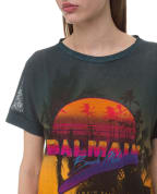 Balmain Льняная футболка - Артикул: RF11126I071