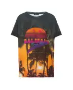Balmain Льняная футболка - Артикул: RF11126I071
