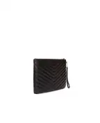 Saint Laurent Кожаный клатч Monogram - Артикул: 379039-CWU01