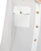 Balmain Шелковая блуза - Артикул: AF1HS050SB66