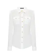Balmain Шелковая блуза - Артикул: YF1HS050SB66