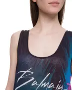 Balmain Льняная майка - Артикул: RF11130I073