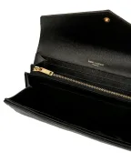 Saint Laurent Кожаный кошелек Monogram - Артикул: 372264-BOW01-