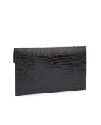 Saint Laurent Кожаный клатч Uptown - Артикул: 565739-DND0J