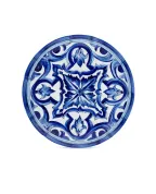 Dolce&Gabbana Сервірувальна тарілка з принтом Blu Mediterraneo - Артикул: TC0010-TCA88
