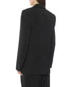 Saint Laurent Двубортный жакет с атласными лацканами - Артикул: 837658-Y7E63