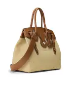 Ralph Lauren Collection Сумка из холста и кожи Soft Ricky 33 - Артикул: 435968259001