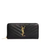 Saint Laurent Кожаный кошелек Мonogram - Артикул: 358094-BOW01