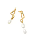 Missoma Серьги с подвеской Molten с жемчугом - Артикул: MP-G-E12-WP