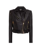 Balmain Кожаная косуха - Артикул: XF1TD055LB24