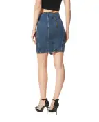 Balmain Коротка спідниця джинсова з поясом - Артикул: GF1LBB28DG08