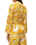 Dolce&Gabbana Шелковая блуза с поясом - Артикул: F5Q03T-HI1TK