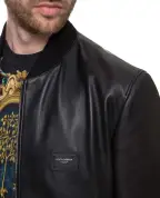 Dolce&Gabbana Кожаный бомбер - Артикул: G9PB9L-FUL89