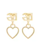 Dolce&Gabbana Серьги-пусеты с подвеской сердцем - Артикул: WER6I2-W1111