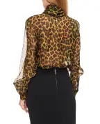 Saint Laurent Блуза из шёлка - Артикул: 851373-Y5J72