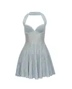 Balmain Сукня А-силуету з фактурного трикотажу - Артикул: FF1R5383KI83