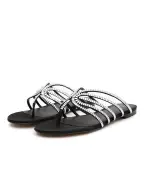 Alevi Шльопанці з кристалами з шовку - Артикул: L26SD009.5.0222997