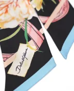 Dolce&Gabbana Стрічка твіллі з шовку - Артикул: FS215A-GDC7B