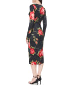 Dolce&Gabbana Сукня-футляр із квітковим принтом - Артикул: F610FT-FSICD